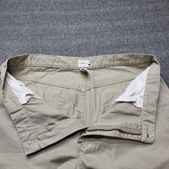 Calvin Klein Jeans Pants Mens 38 Khaki Straight Leg 100% Cotton Casual Classic - Picture 4 of 8